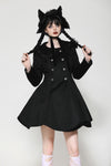 Doll collar lolita double-breasted wool coat JW281