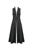 Punk Sleeveless Long Fitted Coat JW300 - Gothlolibeauty