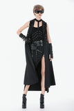 Punk Sleeveless Long Fitted Coat JW300 - Gothlolibeauty