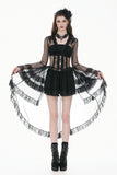 Gothic Retro Sheer Lace Patchwork Deep-V Flare Sleeve Duster JW301
