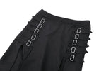 Punk Black Slit Metal Long Skirt KW367