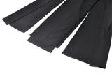 Punk Black Slit Metal Long Skirt KW367