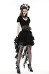 Punk frilly lace swallow tail skirt  KW294