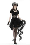 Punk frilly lace swallow tail skirt  KW294