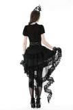 Punk frilly lace swallow tail skirt  KW294