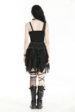 Punk irregular tattered skull  midi-skirt KW340