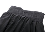 Gothic heart embroidered black maxi skirt KW345