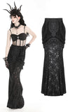 Gothic velvet patch lace elegant mermaid skirt KW347