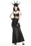 Gothic velvet patch lace elegant mermaid skirt KW347