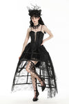 Rococo style spiderweb tattered birdcage petticoat long skirt KW354