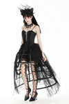 Rococo style spiderweb tattered birdcage petticoat long skirt KW354