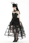 Rococo style spiderweb tattered birdcage petticoat long skirt KW354