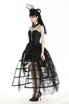 Rococo style spiderweb tattered birdcage petticoat long skirt KW354