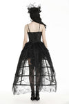 Rococo style spiderweb tattered birdcage petticoat long skirt KW354