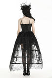 Rococo style spiderweb tattered birdcage petticoat long skirt KW354