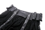 Punk rock PU lace mini skirt KW361