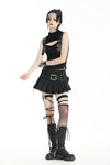 Black spicy girl low-waist ultra-short skirt KW363