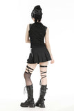 Black spicy girl low-waist ultra-short skirt KW363