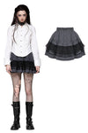 Dark Striped Scholarly Mini Skirt KW366