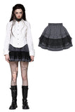 Dark Striped Scholarly Mini Skirt KW366