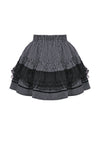 Dark Striped Scholarly Mini Skirt KW366