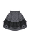 Dark Striped Scholarly Mini Skirt KW366
