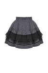 Dark Striped Scholarly Mini Skirt KW366