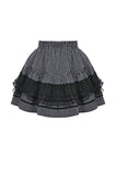 Dark Striped Scholarly Mini Skirt KW366