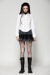 Dark Striped Scholarly Mini Skirt KW366