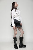 Dark Striped Scholarly Mini Skirt KW366