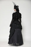 Gothic lace mesh reversible long maxi skirt KW369