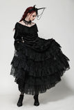 Gothic princess rose layered tulle cake skirt KW372