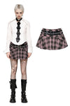 Punk Pink Plaid Mini Skirt KW374