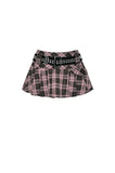 Punk Pink Plaid Mini Skirt KW374
