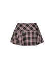 Punk Pink Plaid Mini Skirt KW374
