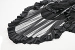Metal Studded Punk Skirt with Mesh Tail and Pockets KW385