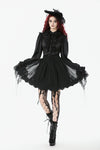 Black All-match Shadow Rose Embroidered Petticoat KW389