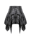 Shattered Butterfly Punk Skirt with Leather Lace-Up  KW391
