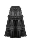 Gothic Moonlit Rose Layered Maxi Petticoat Skirt KW392