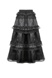 Gothic Moonlit Rose Layered Maxi Petticoat Skirt KW392