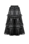 Gothic Moonlit Rose Layered Maxi Petticoat Skirt KW392
