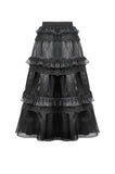 Gothic Moonlit Rose Layered Maxi Petticoat Skirt KW392