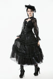 Gothic Moonlit Rose Layered Maxi Petticoat Skirt KW392