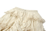 Steampunk Ruffled Skirt with Pleated Trim and Adjustable Waist KW394