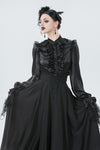 Gothic Nun Pleated Maxi Skirt KW395