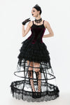 Retro Lace Petticoat with Multi-Layered Boning and Ruffled Hem KW398