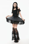 Ballet-Inspired Lace Petticoat with Layered Boning and Bow Details KW399