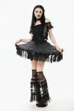 Ballet-Inspired Lace Petticoat with Layered Boning and Bow Details KW399