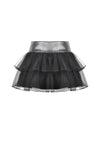 Punk Mesh-Layered Skirt with D-Ring Ties Waist KW401
