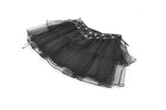 Punk Mesh-Layered Skirt with D-Ring Ties Waist KW401